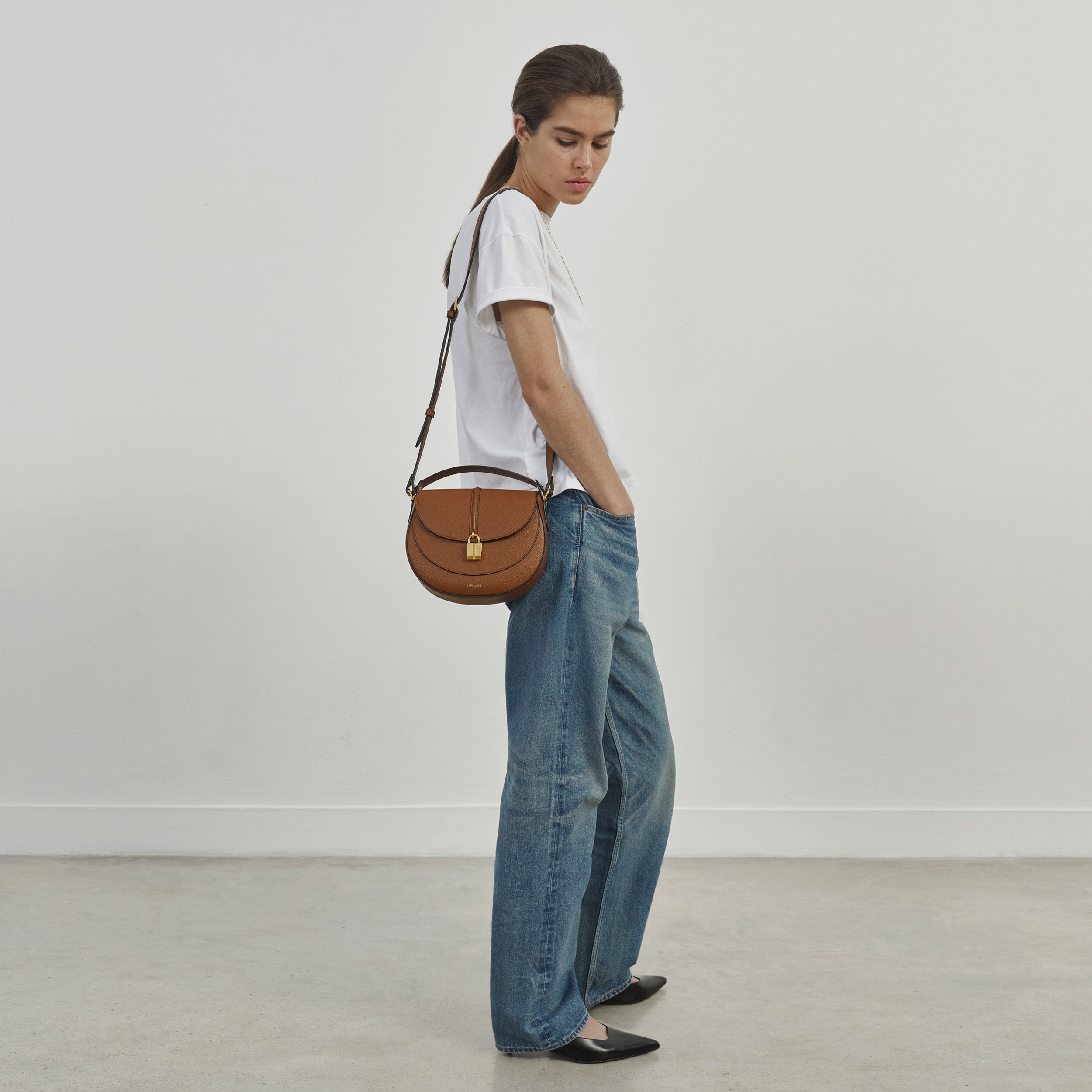 DeMellier The Siena Saddle tan small grain