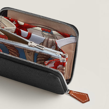  Hermes Silk'In Compact Wallet Noir
