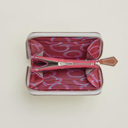 Hermes Silk'In Compact Wallet Gris Ple