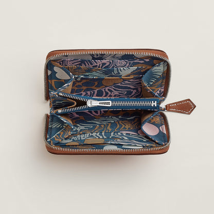 Hermes Silk'In Compact Wallet Cleste
