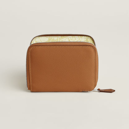  Hermes Silk'In Compact Wallet Cleste