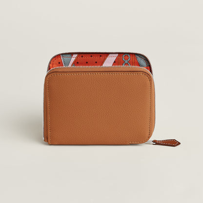 Hermes Silk'In Compact Wallet Cleste