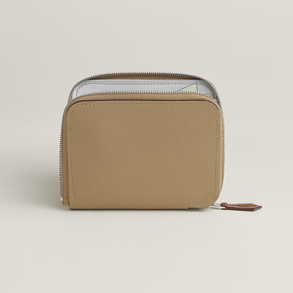  Hermes Silk'In Compact Wallet Cleste