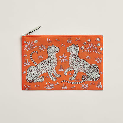  Hermes Silky Pocket Pouch Orange Poppy