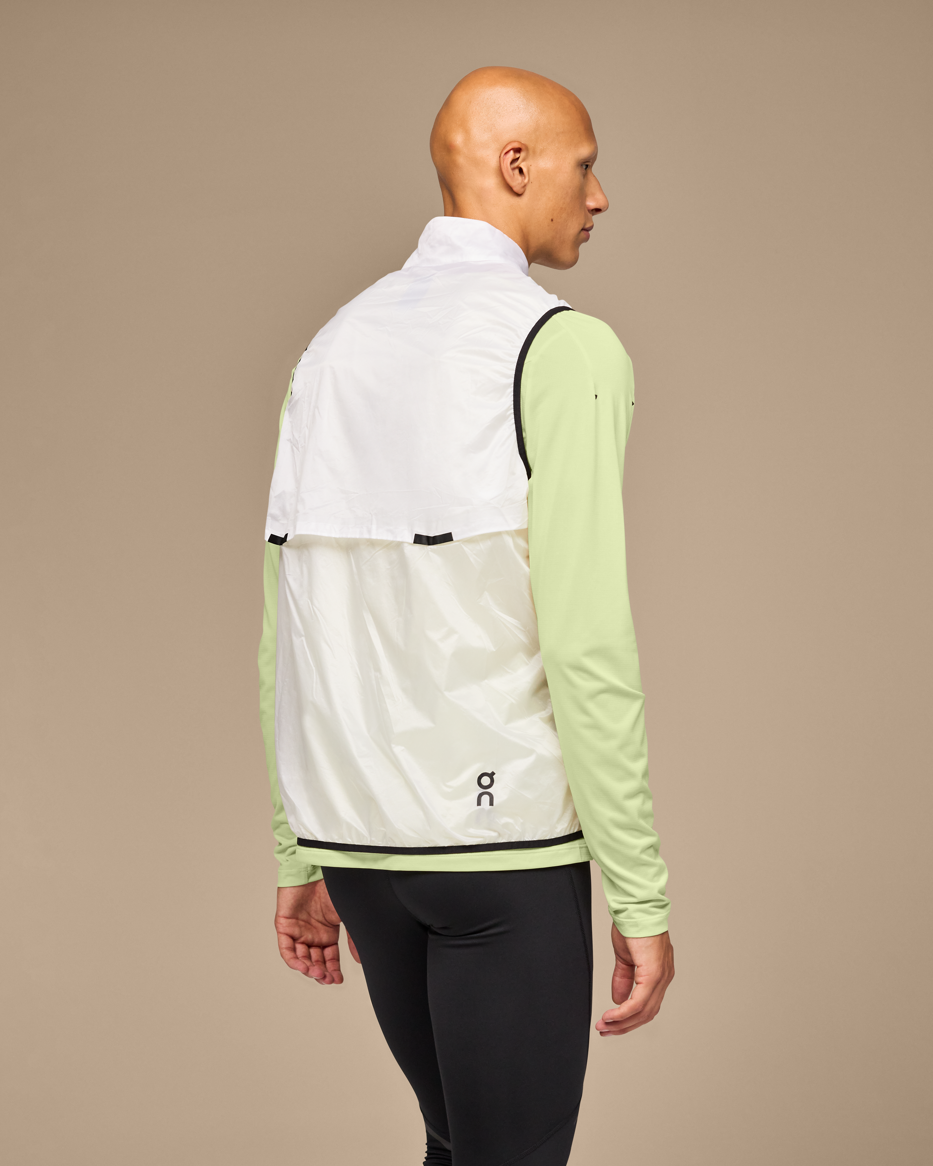 on weather vest White | Black