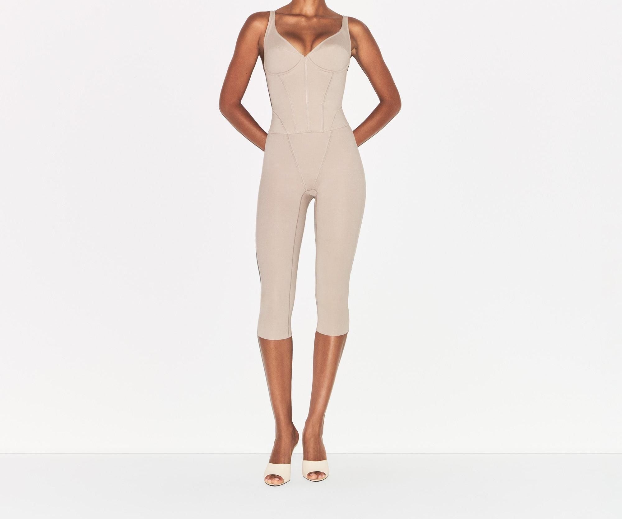 Skims Cotton Shapewear Capri Linen