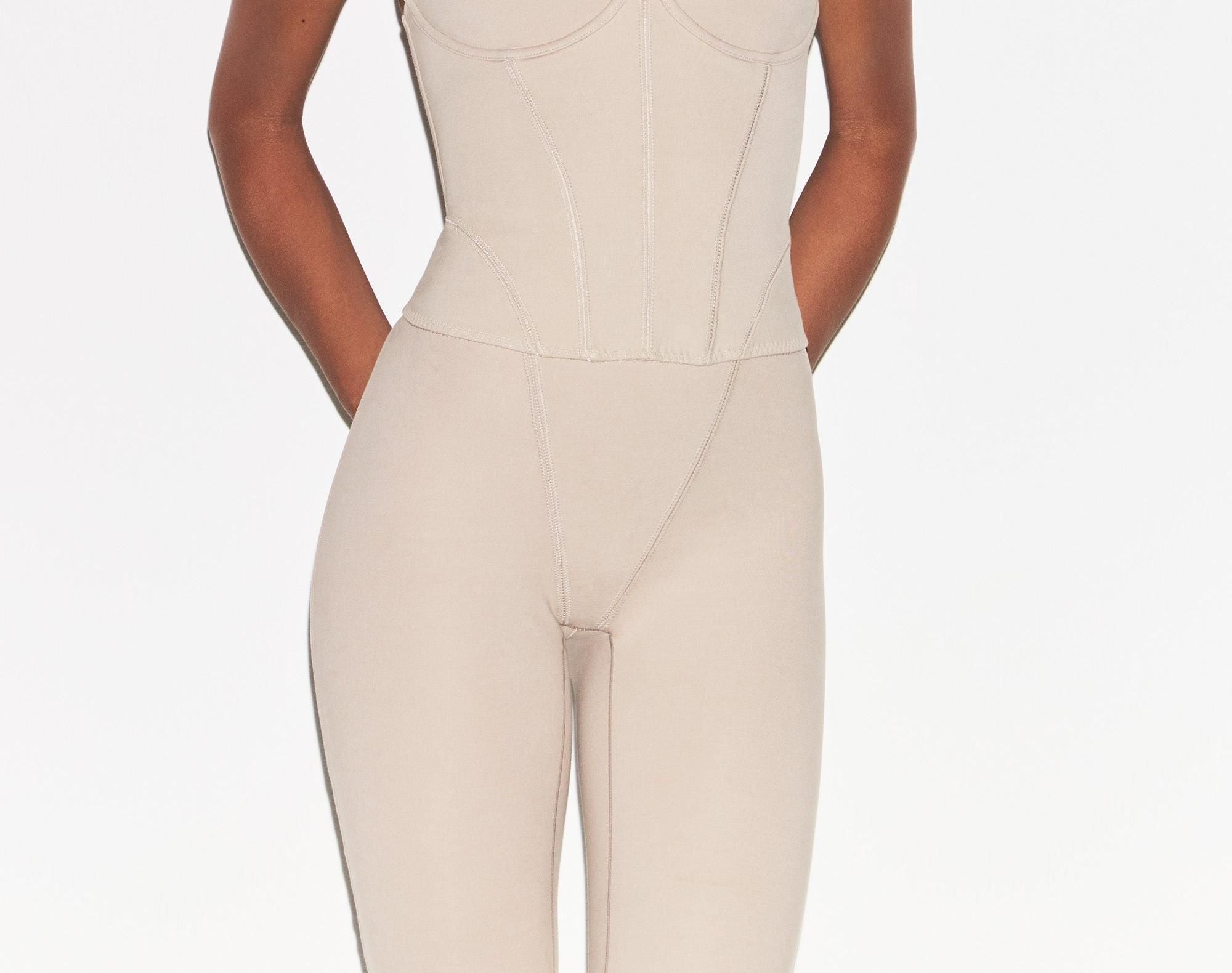 Skims Cotton Shapewear Capri Linen