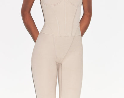 Skims Cotton Shapewear Capri Linen