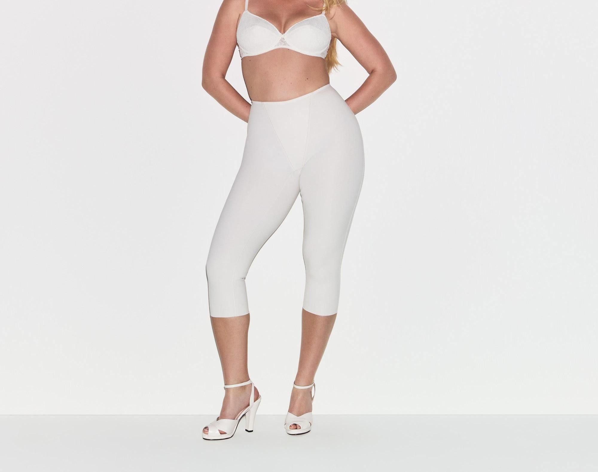 Skims Cotton Shapewear Capri Marble