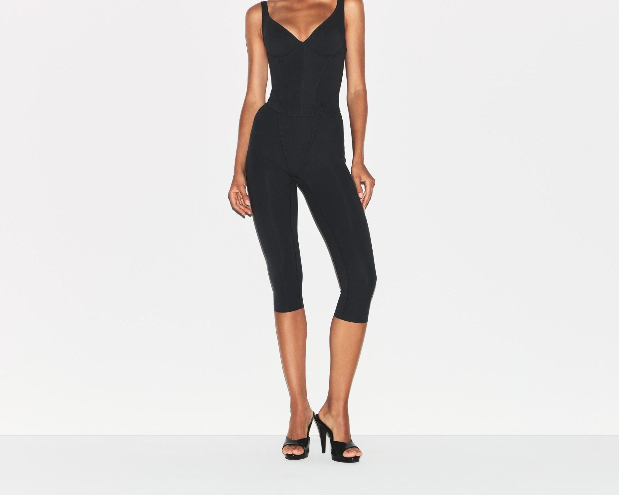 Skims Cotton Shapewear Capri Soot