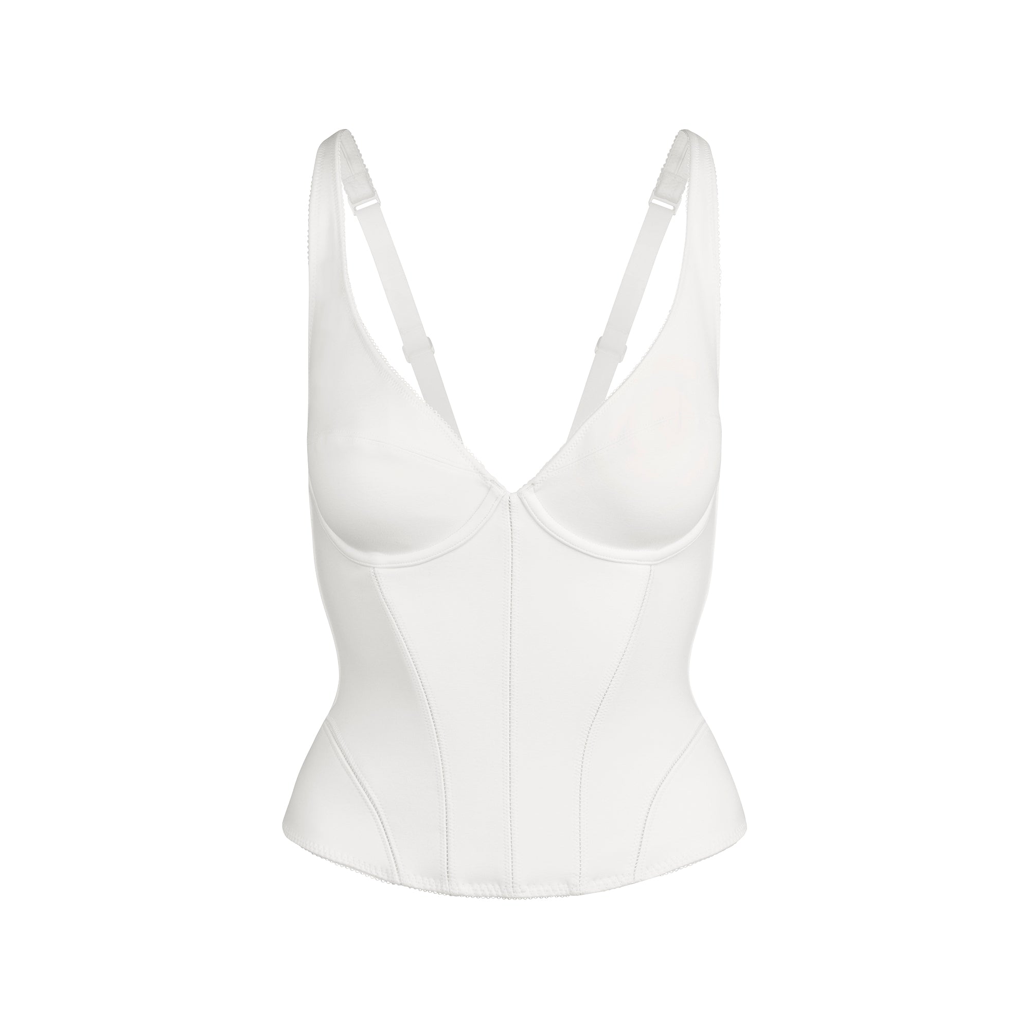 Skims Cotton Shapewear Corset Marble