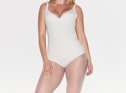 Skims Cotton Shapewear Corset Marble