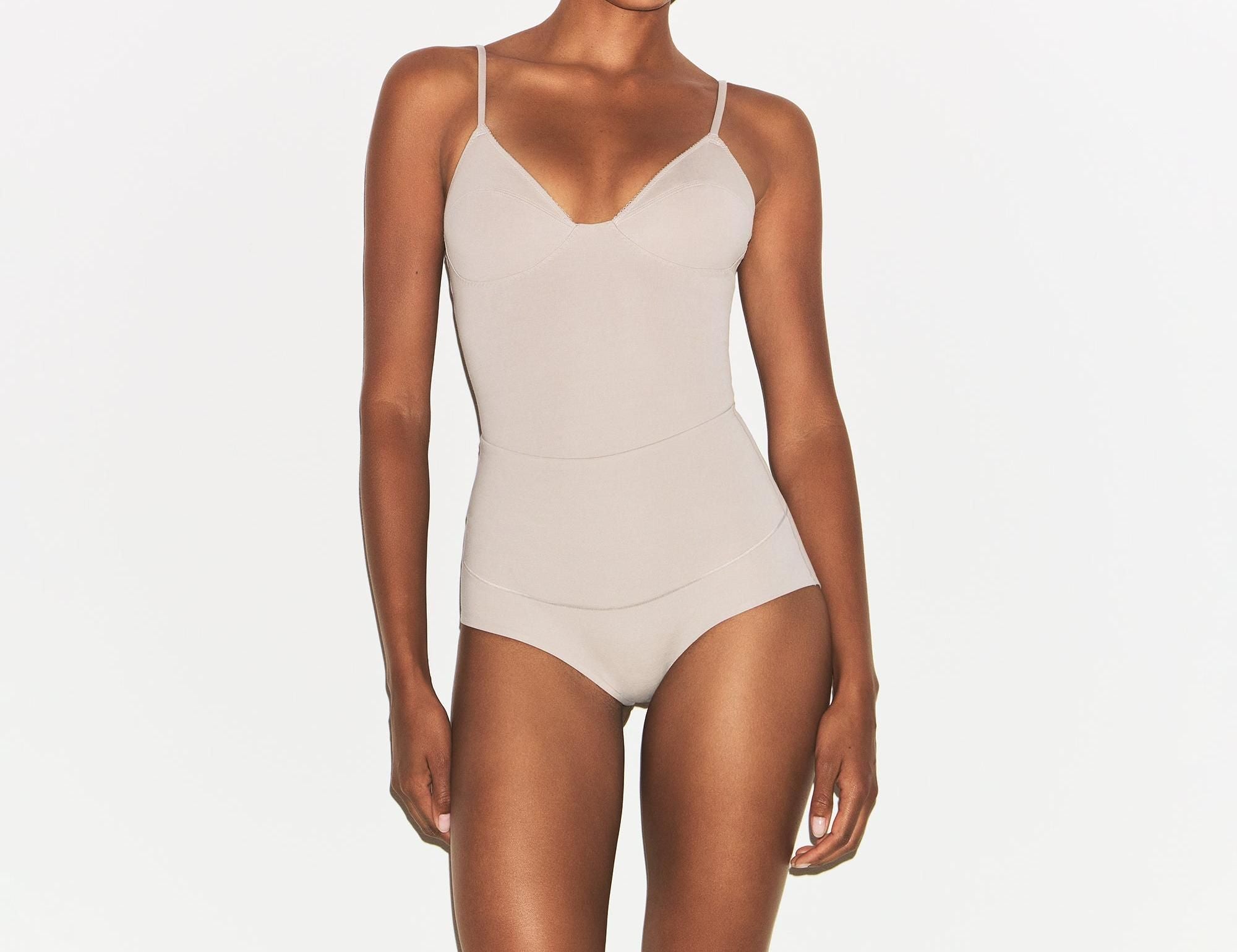 Skims Cotton Shapewear High-Waisted Brief Linen