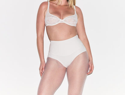 Skims Cotton Shapewear High-Waisted Brief Marble