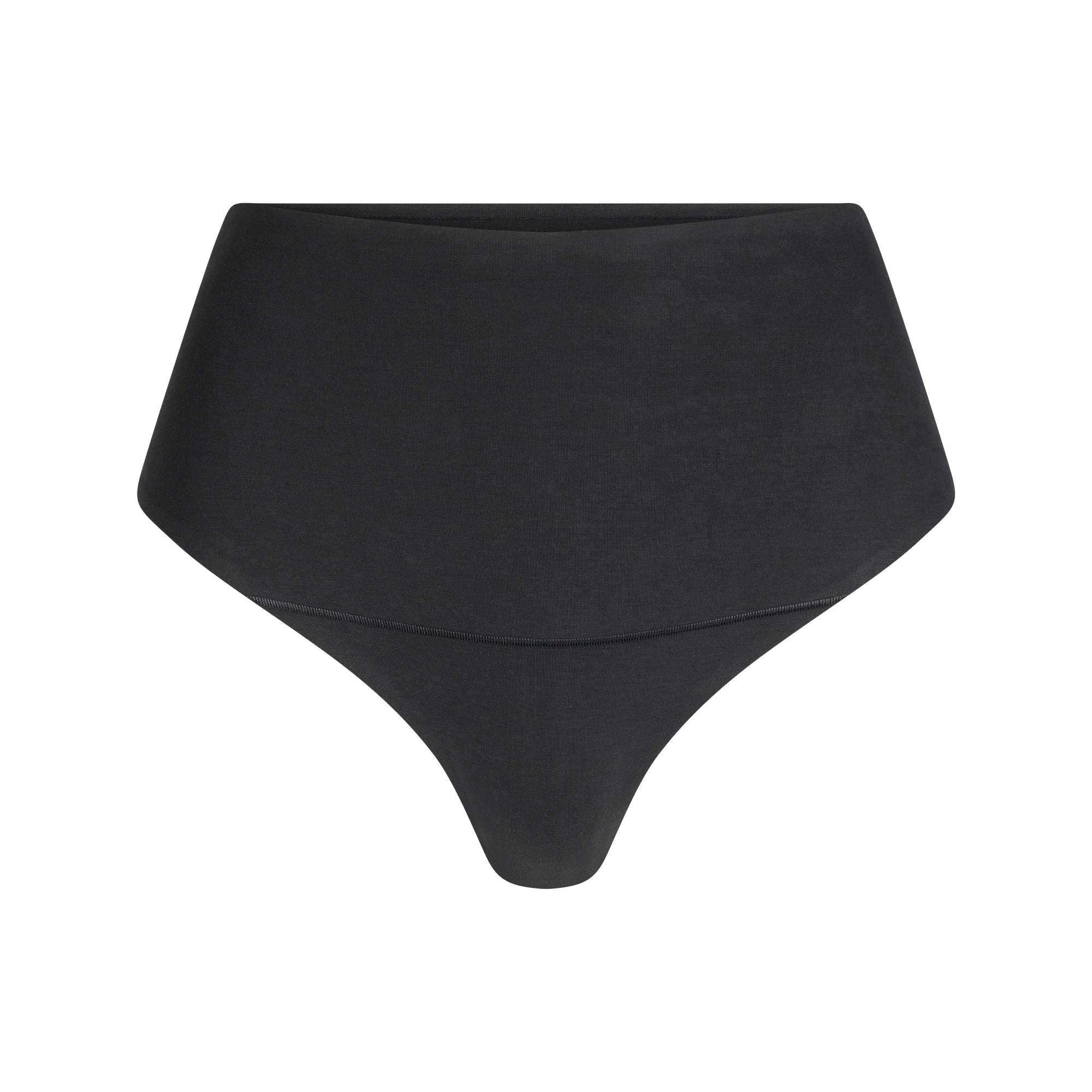 Skims Cotton Shapewear High-Waisted Thong Soot
