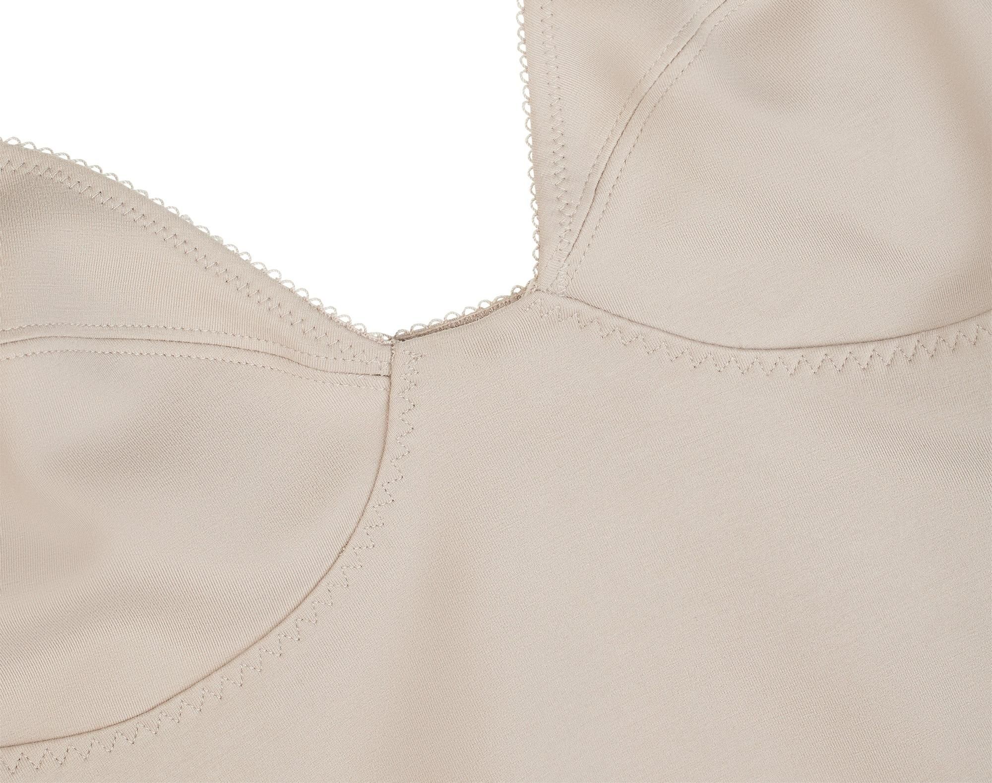 Skims Cotton Shapewear Thong Bodysuit Linen
