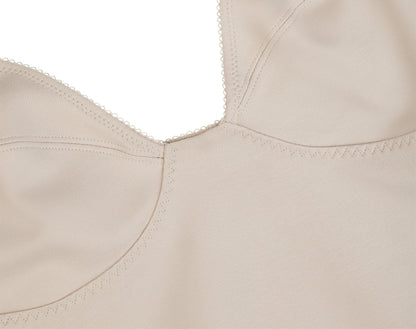 Skims Cotton Shapewear Thong Bodysuit Linen