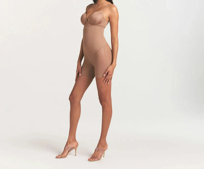 Skims Power Mesh Shapewear Core Sculpt High-Waisted Mid Thigh Short