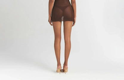 Skims Power Mesh Shapewear Open Bust Slip Dress