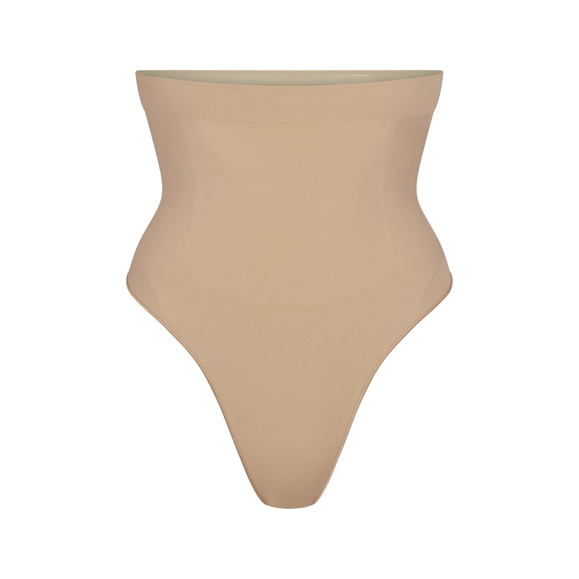 Skims Seamless Sculpt High-Waisted Thong Clay