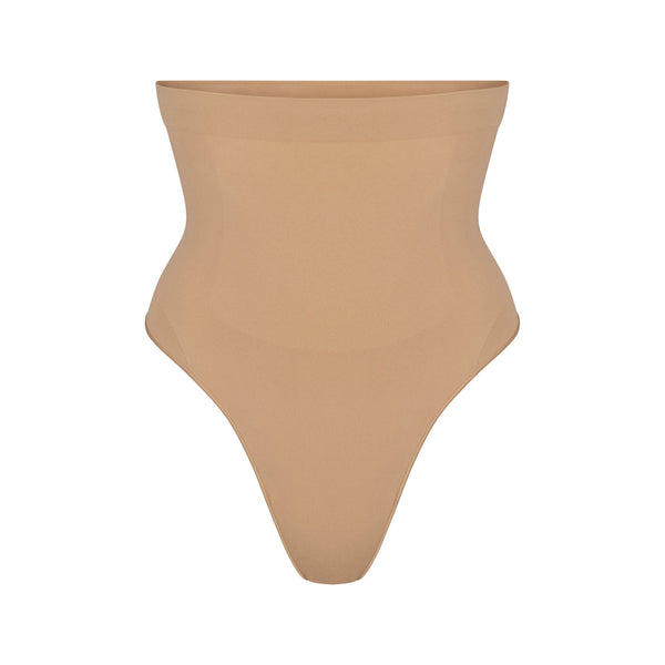 Skims Seamless Sculpt High-Waisted Thong Ochre