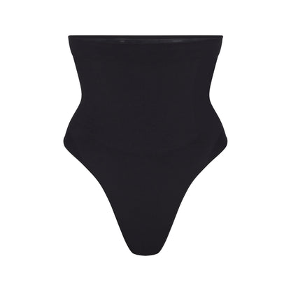 Skims Seamless Sculpt High-Waisted Thong Onyx