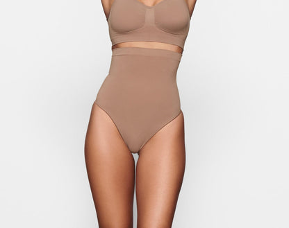 Skims Seamless Sculpt High-Waisted Thong Sienna