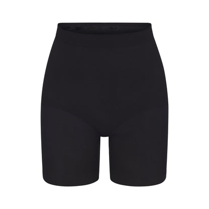 Skims Seamless Sculpt Mid Thigh Short Onyx