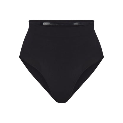 Skims Seamless Sculpt Mid Waist Brief Onyx