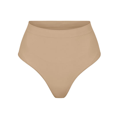 Skims Seamless Sculpt Mid Waist Thong Clay