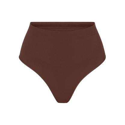 Skims Seamless Sculpt Mid Waist Thong Cocoa
