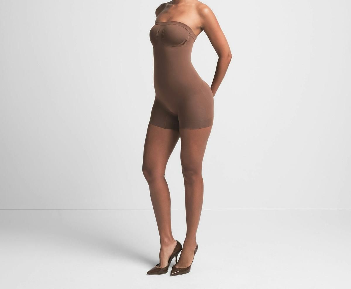 Skims Seamless Sculpt Strapless Shortie Bodysuit