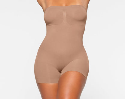 Skims Seamless Sculpt Strapless Shortie Bodysuit Sienna