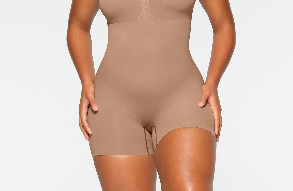 Skims Seamless Sculpt Strapless Shortie Bodysuit