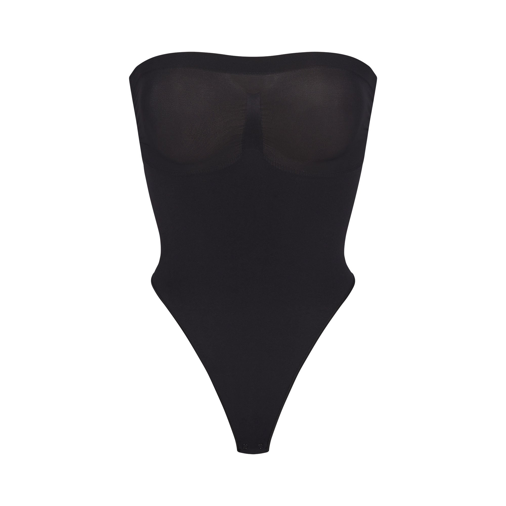 Skims Seamless Sculpt Strapless Thong Bodysuit Onyx
