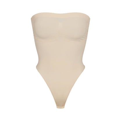 Skims Seamless Sculpt Strapless Thong Bodysuit Sand