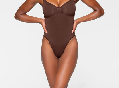 Skims Seamless Sculpt Thong Bodysuit Cocoa