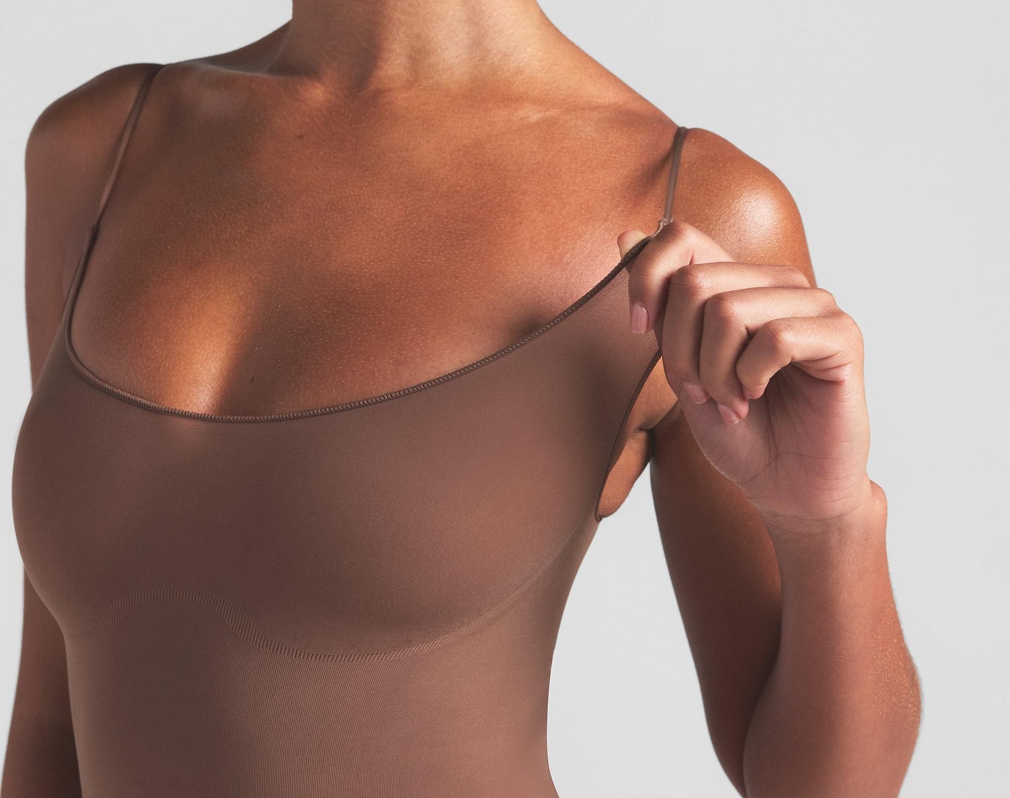 Skims Sheer Seamless Catsuit Jasper