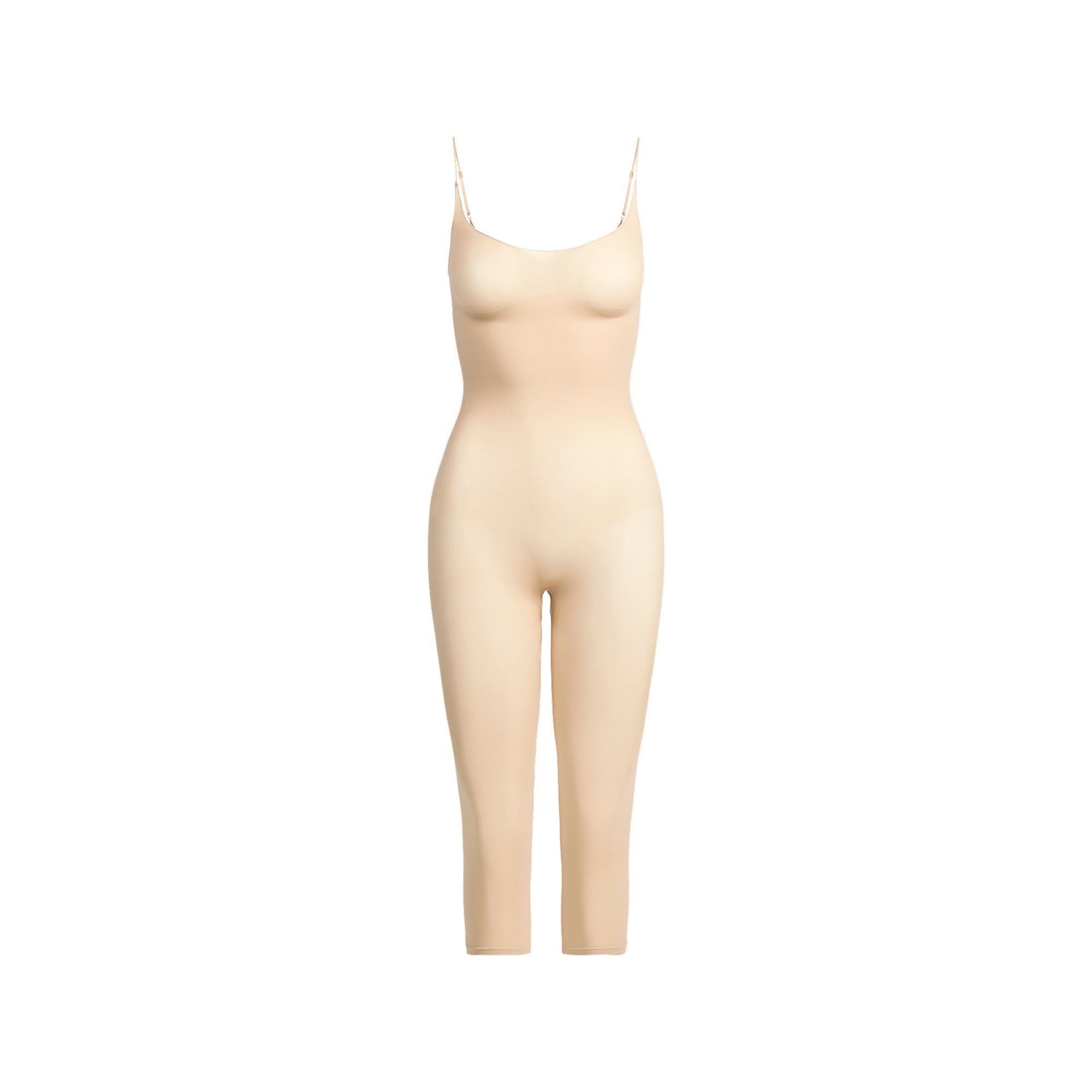 Skims Sheer Seamless Catsuit Sand
