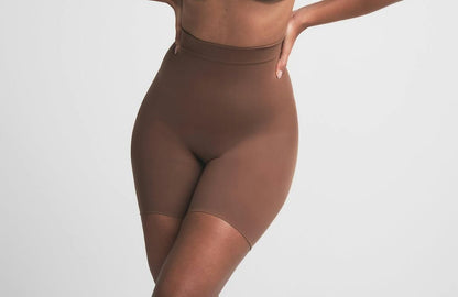 Skims Sheer Seamless High-Waisted Mid Thigh Short