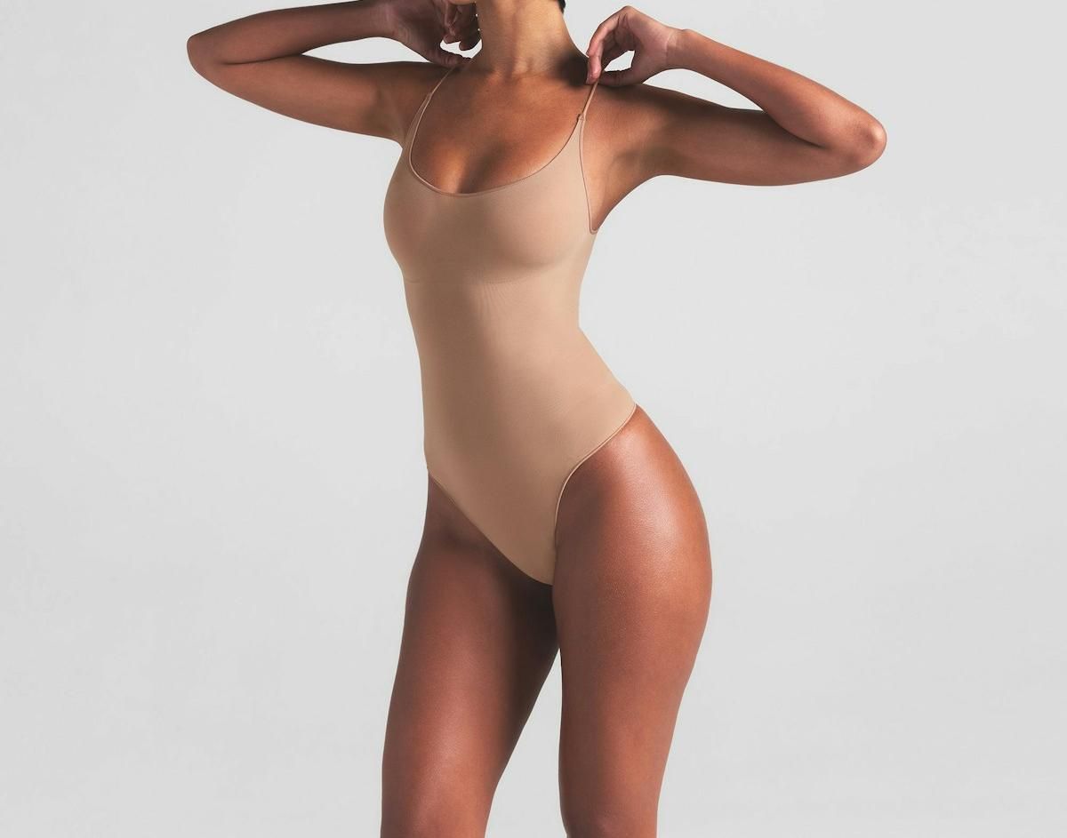 Skims Sheer Seamless Thong Bodysuit
