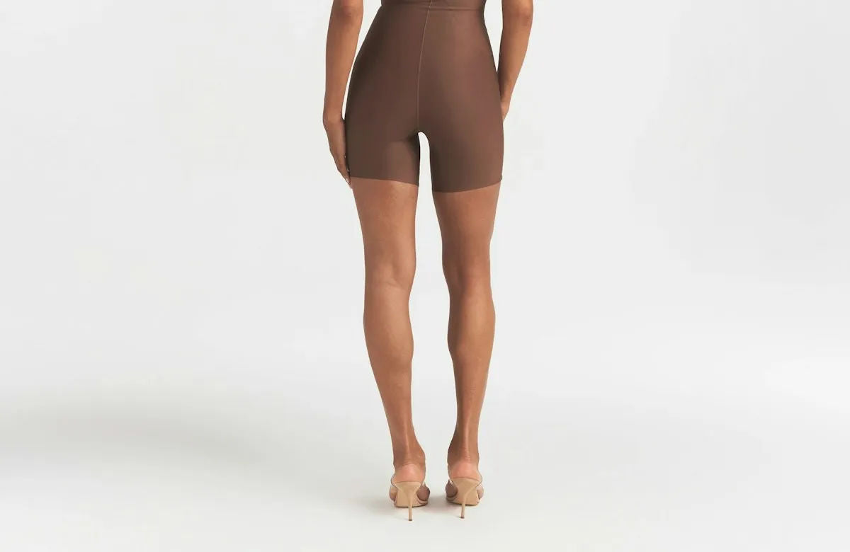 Skims Body Core Sculpt Back Smoothing Open Bust Mid Thigh Bodysuit
