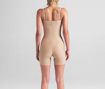 Skims Skims Body Core Sculpt Open Bust Mid Thigh Bodysuit Clay