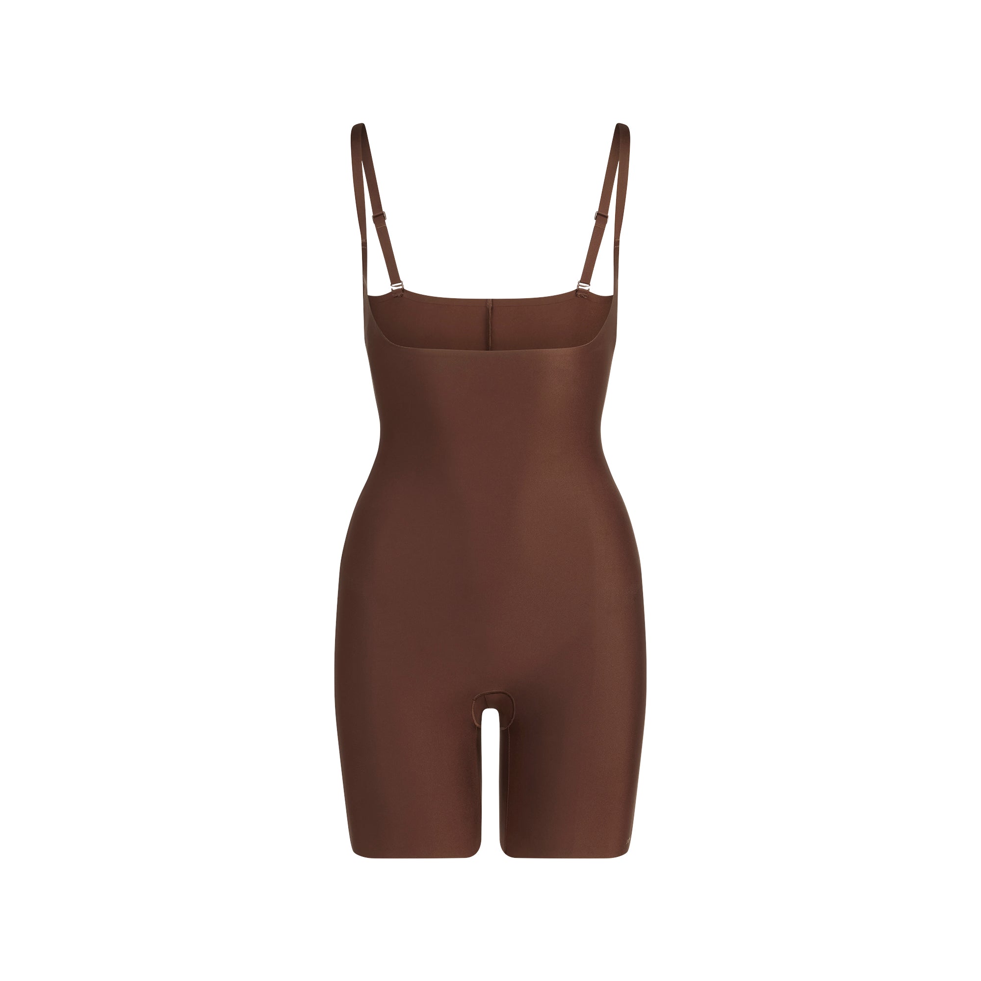 Skims Skims Body Core Sculpt Open Bust Mid Thigh Bodysuit Cocoa