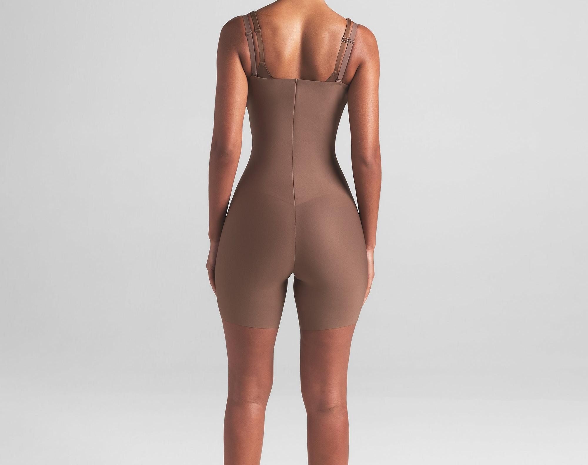 Skims Skims Body Core Sculpt Open Bust Mid Thigh Bodysuit Jasper