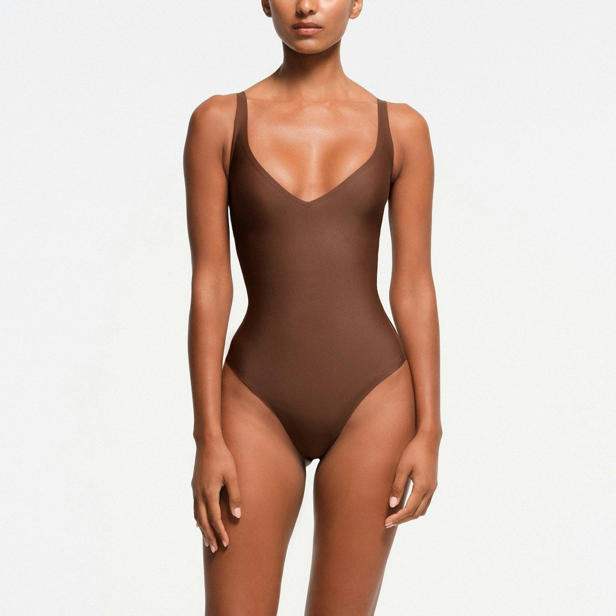 Skims Body Core Sculpt Plunge Thong Bodysuit