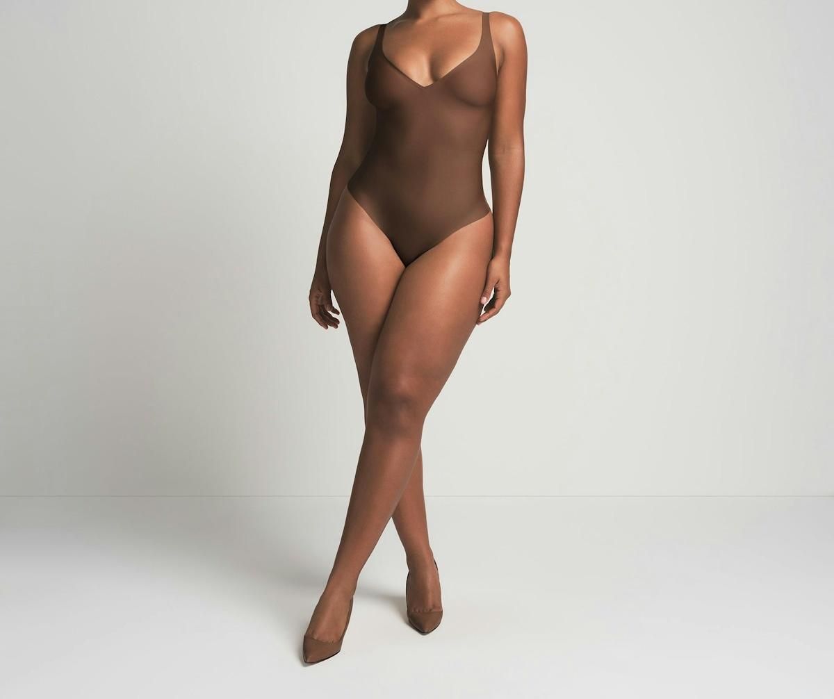Skims Body Unlined Plunge Thong Bodysuit
