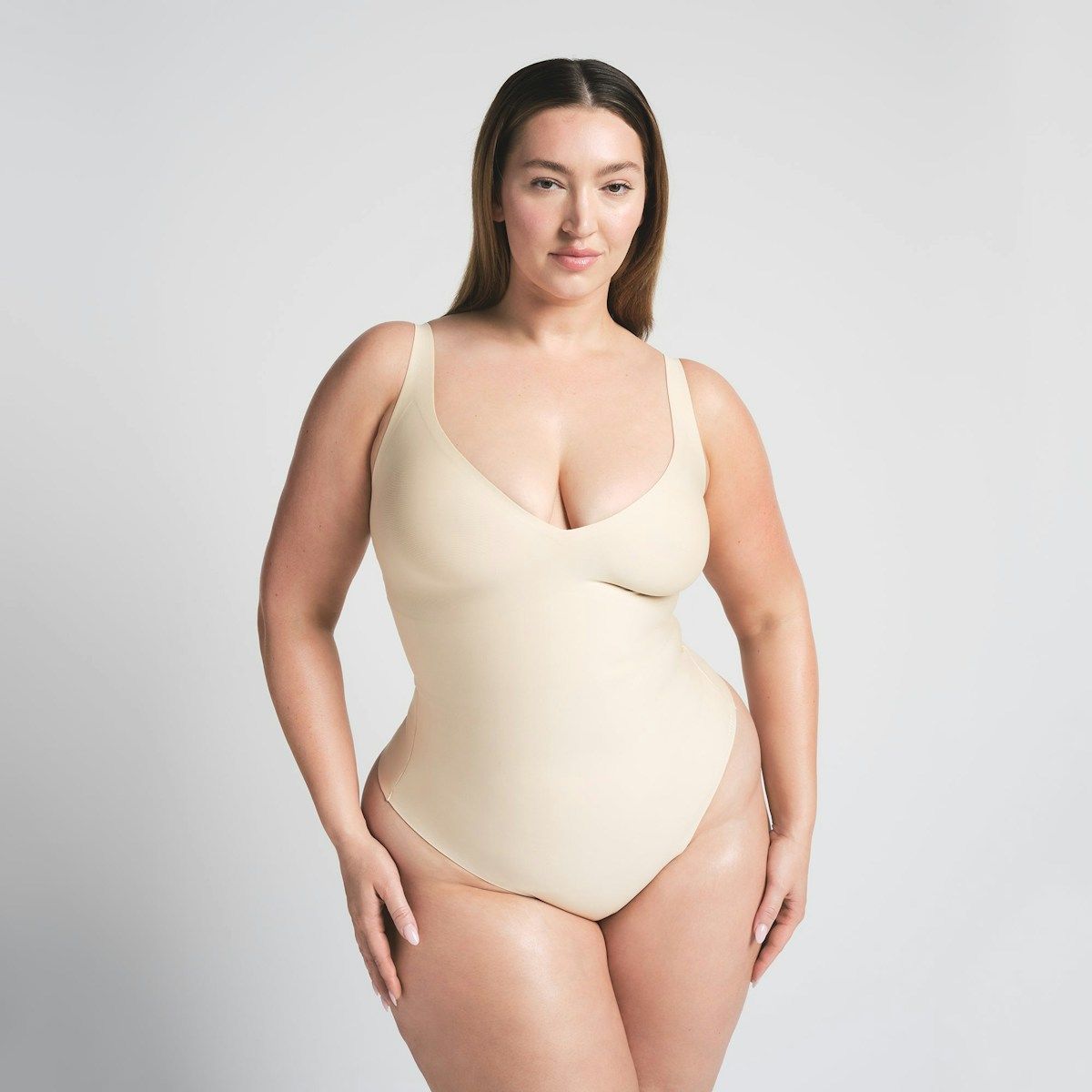 Skims Body Unlined Plunge Thong Bodysuit