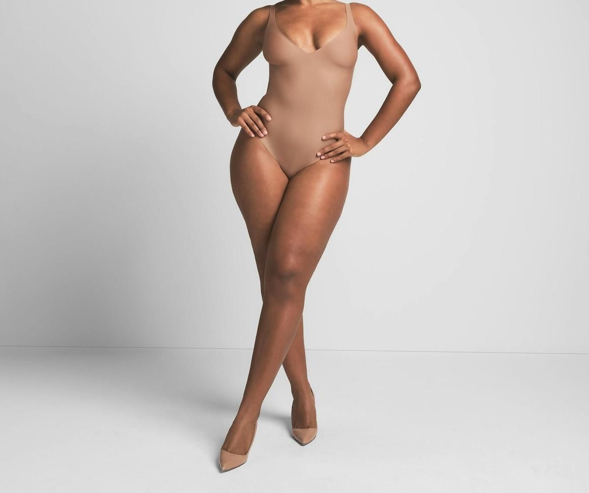 Skims Body Unlined Plunge Thong Bodysuit