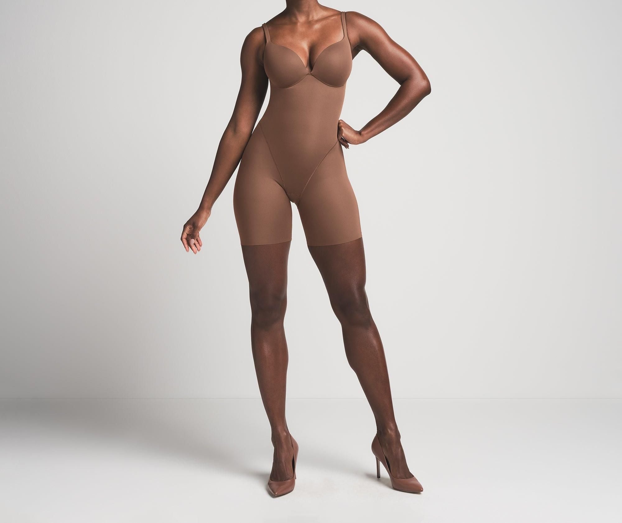 Skims Skims Ultimate Body Push-Up Butt Enhancing Padded Mid Thigh Bodysuit Jasper